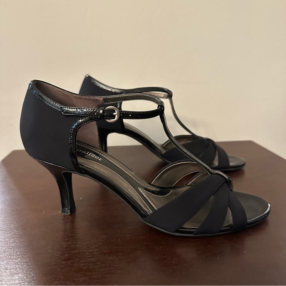 Elegant Black Satin Heels